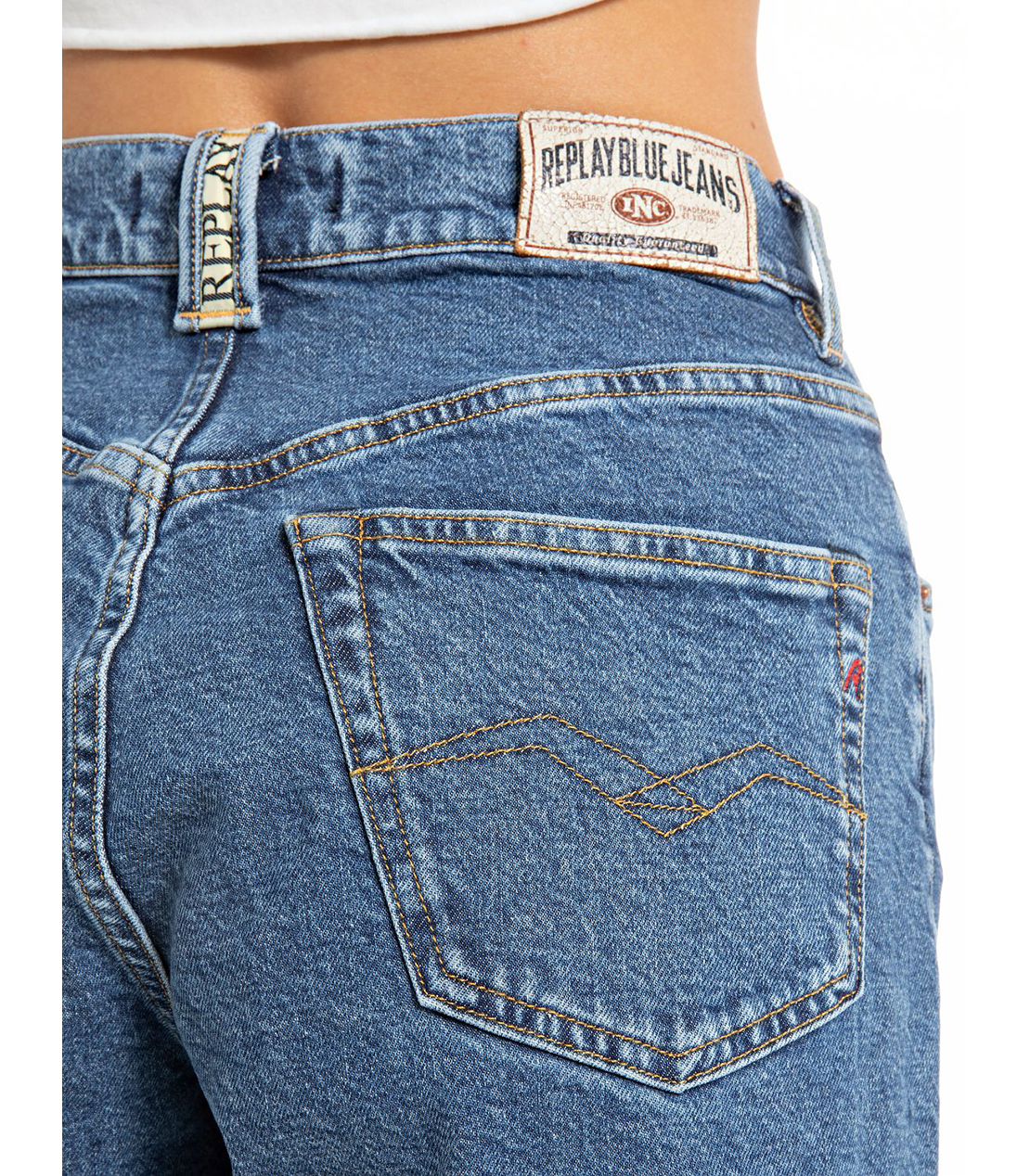 9 ZERO 1 コンフォートストレートフィットデニム 詳細画像 ミディアムブルー 8